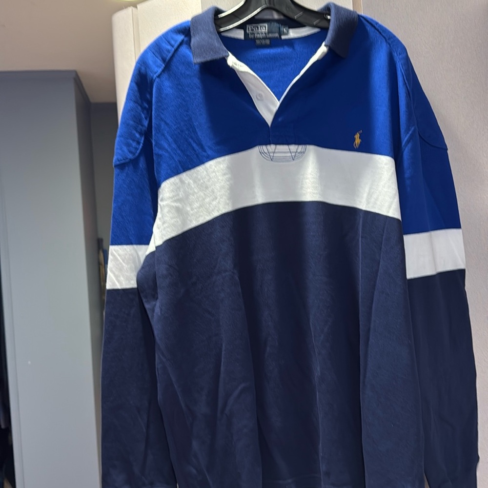 Men’s Polo by Ralph Lauren rugby shirt.  Large.